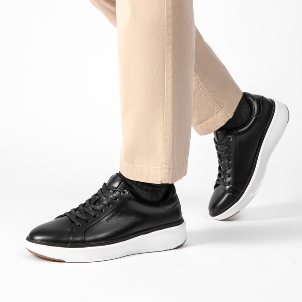 Men's Comfortable Smart Casual Sneakers - BLACK - 5