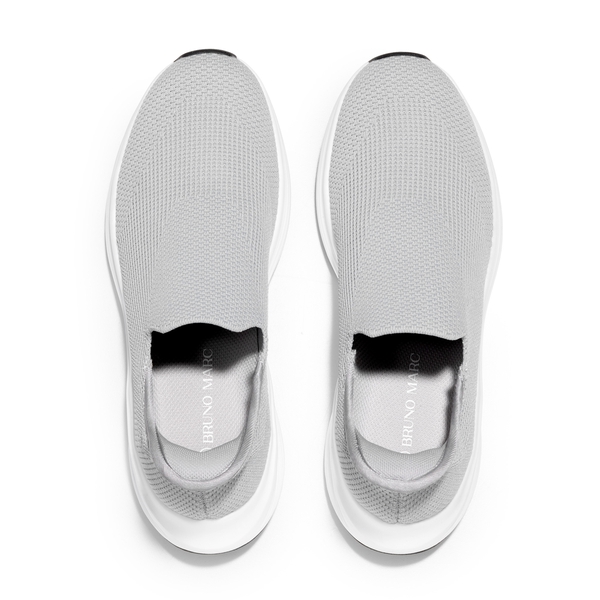 Men's Comfortable Slip-On Walking Sneakers - GREY - 3