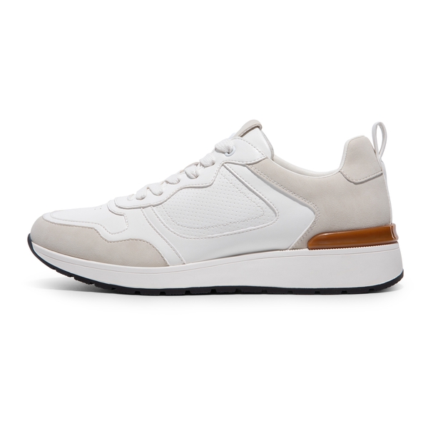 Men's Cushioned Fashion Sneakers - WHITE - 1