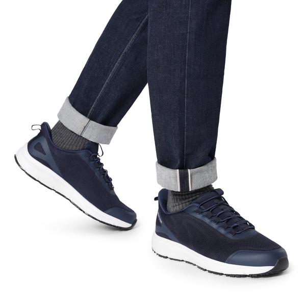 Men's Comfortable Mesh Work Sneakers - DARK BLUE - 6