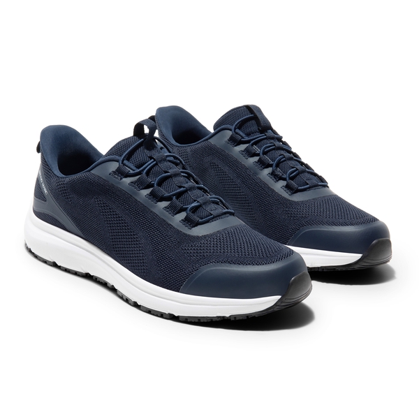 Men's Comfortable Mesh Work Sneakers - DARK BLUE - 4