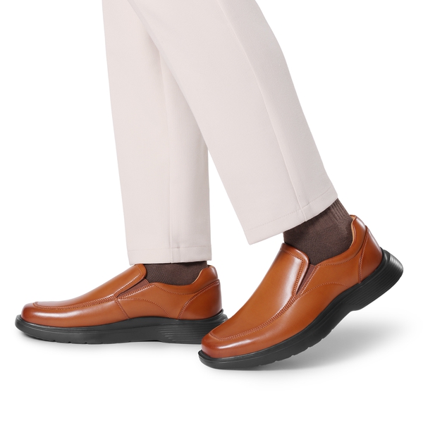 Men's Slip-On Classic Dress Loafers - BROWN - 6