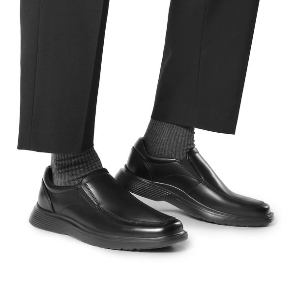 Men's Slip-On Classic Dress Loafers - BLACK - 5