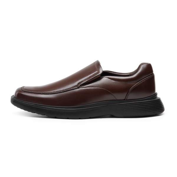 Men's Slip-On Classic Dress Loafers - DARK BROWN - 1