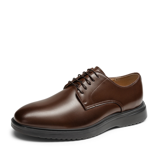 [MaxFlex Ease Polish] Men's Plain-Toe Lightweight Oxford Shoes - DARK BROWN -  0
