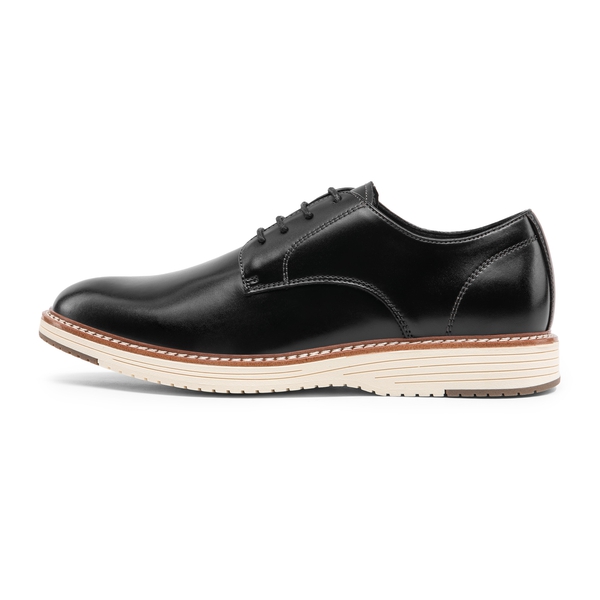 [CrossFlex Lite Polish] Men's Non-Slip Smart Casual Oxfords - BLACK - 2