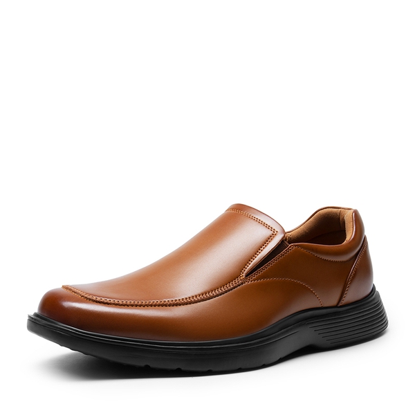 Men's Slip-On Classic Dress Loafers - BROWN -  0