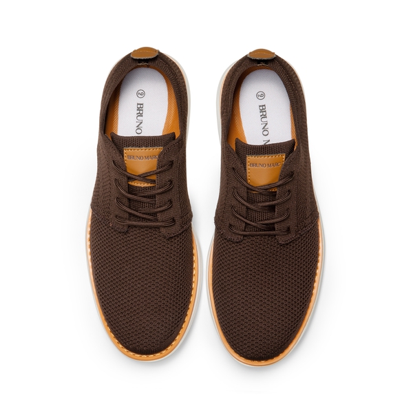 [KnitFlex Breeze] Men's Breathable Mesh Oxford Sneakers - BROWN - 4