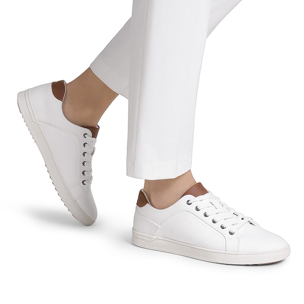 Men's Casual Canvas Sneakers - WHITE - 6
