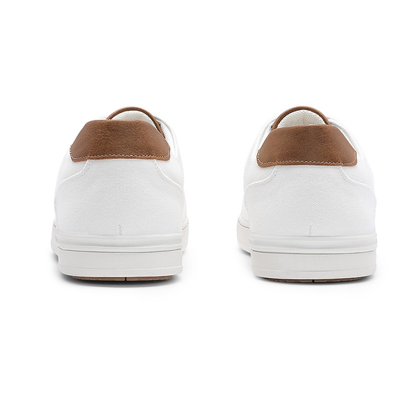 Men's Casual Canvas Sneakers - WHITE - 5