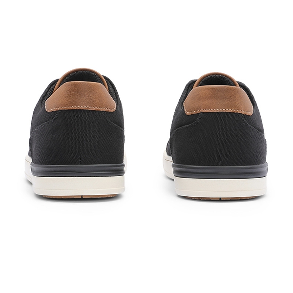 Men's Casual Canvas Sneakers - BLACK - 5