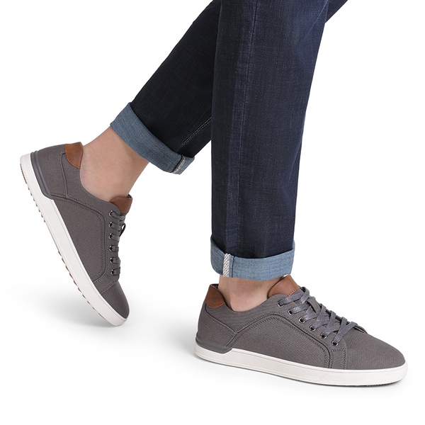 Men's Casual Canvas Sneakers - GREY - 6