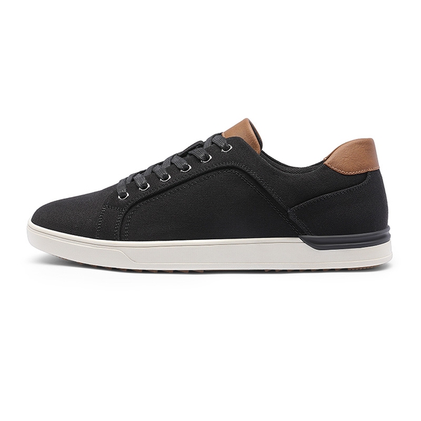 Men's Casual Canvas Sneakers - BLACK - 2