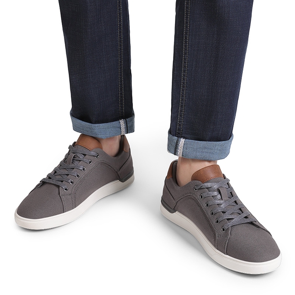 Men's Casual Canvas Sneakers - GREY - 1