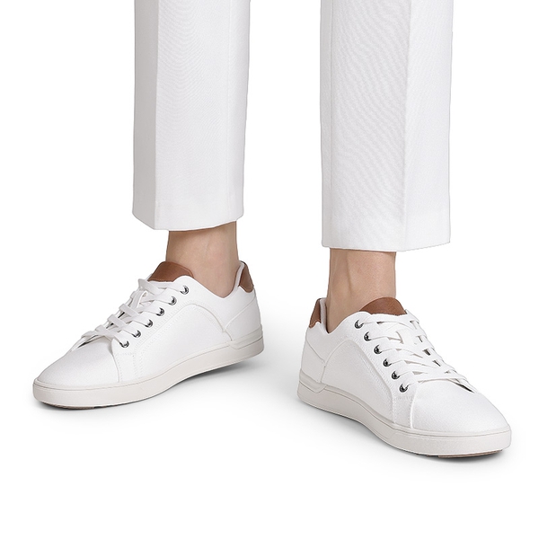 Men's Casual Canvas Sneakers - WHITE - 1