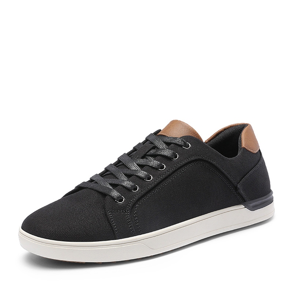 Men's Casual Canvas Sneakers - BLACK -  0