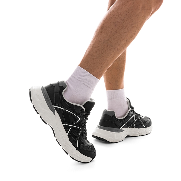 [Cam] Dream Pairs Men's Retro Fashion Sneakers - BLACK - 5