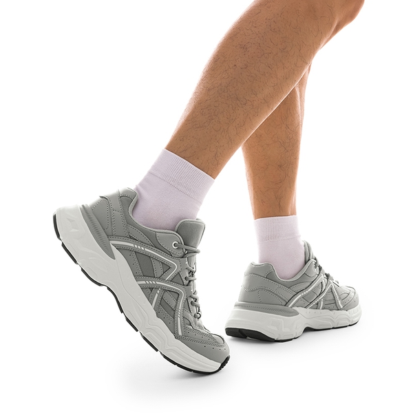 [Cam] Dream Pairs Men's Retro Fashion Sneakers - GREY - 5