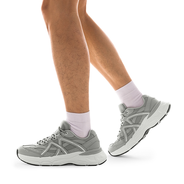[Cam] Dream Pairs Men's Retro Fashion Sneakers - GREY - 6