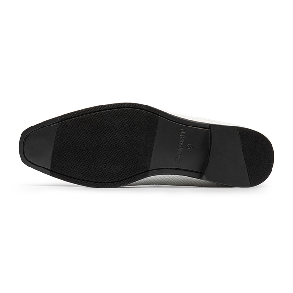 Men's Velvet Slip-On Loafers - WHITE - 3