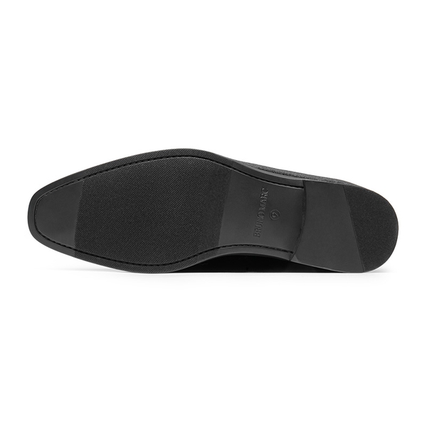 Men's Velvet Slip-On Loafers - BLACK-VELVET - 3