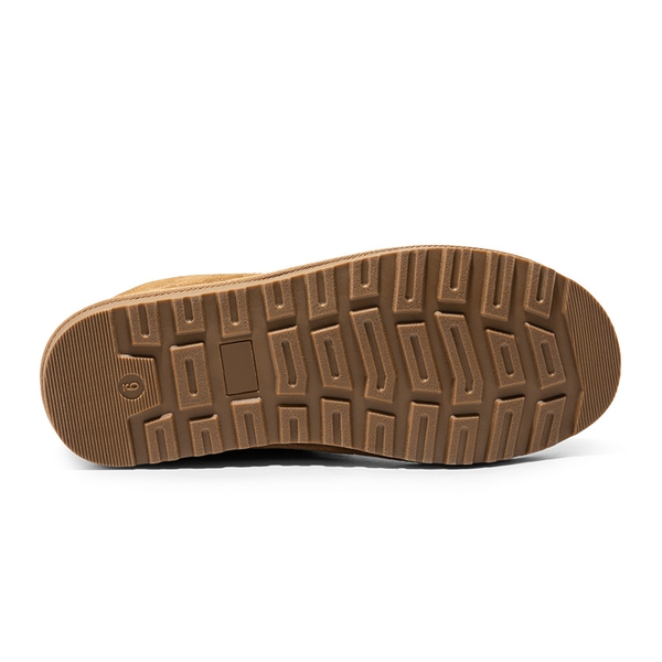 Men's Suede Fur Snow Boots - CHESNUT - 3