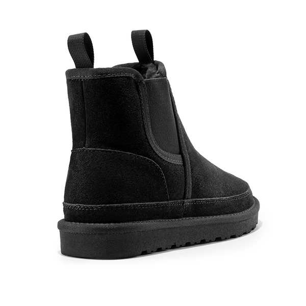 Men's Chelsea Snow Ankle Boots - BLACK - 4
