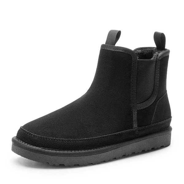 Men's Chelsea Snow Ankle Boots - BLACK -  0