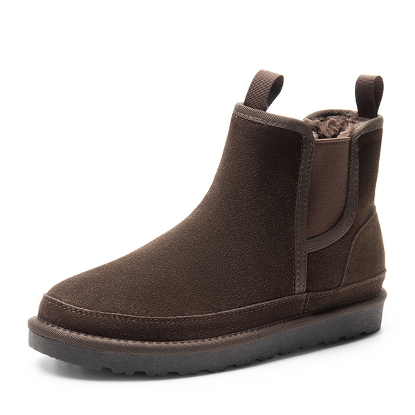 Men's Chelsea Snow Ankle Boots - BROWN -  0