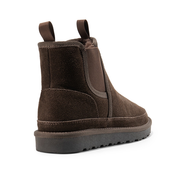 Men's Chelsea Snow Ankle Boots - BROWN - 4