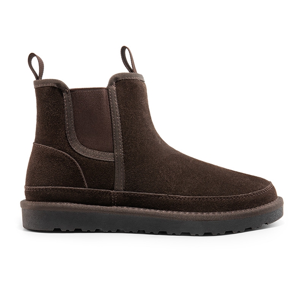 Men's Chelsea Snow Ankle Boots - BROWN - 1