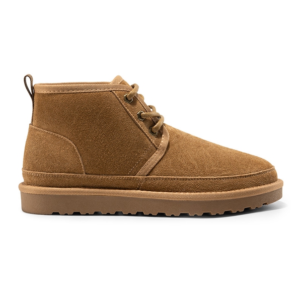 Men's Suede Fur Snow Boots - CHESNUT - 1