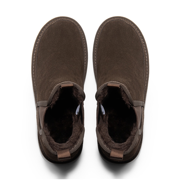 Men's Chelsea Snow Ankle Boots - BROWN - 2