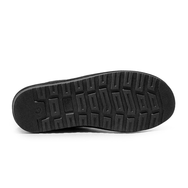 Men's Suede Fur Snow Boots - BLACK - 3