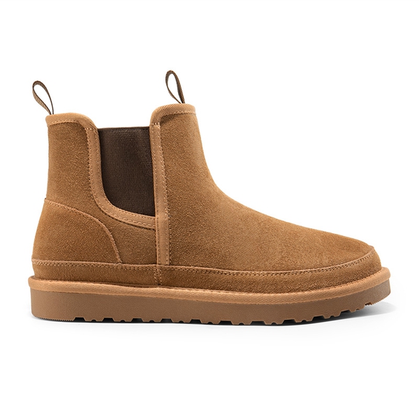 Men's Chelsea Snow Ankle Boots - CHESNUT - 1