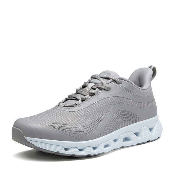 Men's Cushioned Mesh Lifestyle Sneakers - GREY -  0