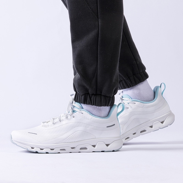 Men's Cushioned Mesh Lifestyle Sneakers - WHITE - 4