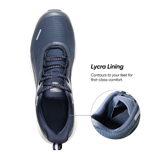 Men's Cushioned Mesh Lifestyle Sneakers - NAVY - 1