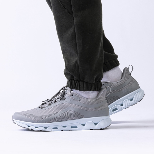 Men's Cushioned Mesh Lifestyle Sneakers - GREY - 4