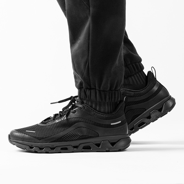 Men's Cushioned Mesh Lifestyle Sneakers - ALL BLACK - 4