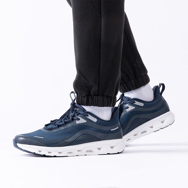 Men's Cushioned Mesh Lifestyle Sneakers - NAVY - 4