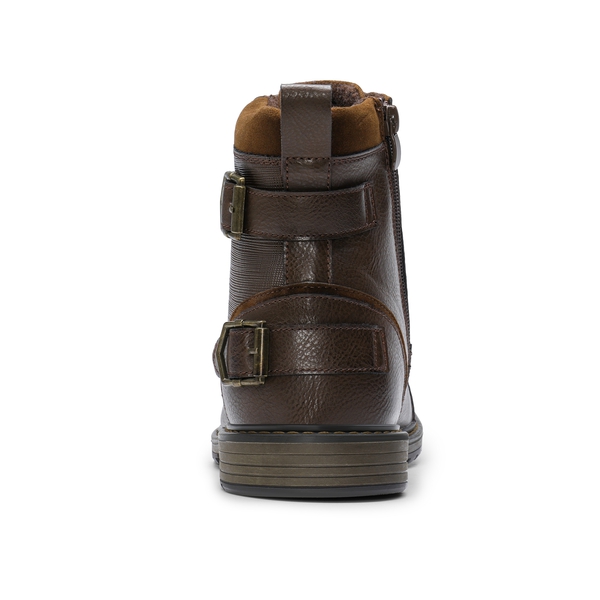 Men's Fur-Lined Oxford Dress Boots - BROWN - 7