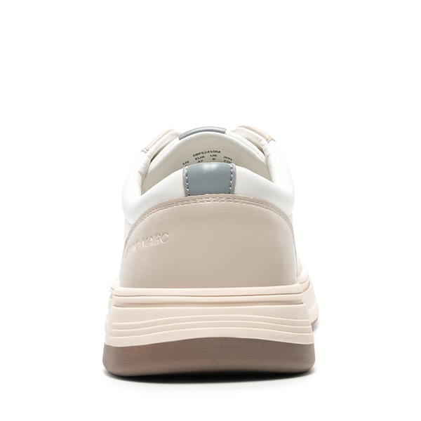 Men's Low Top Casual Fashion Sneakers - WHITE/BEIGE - 3