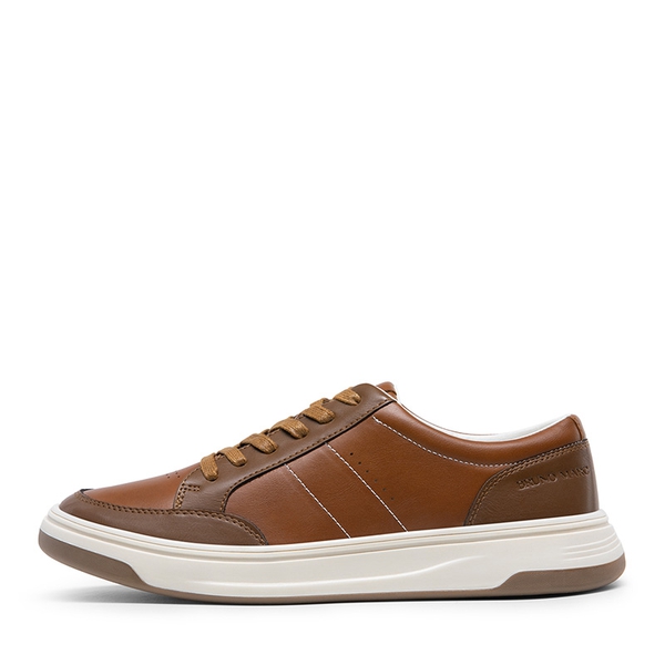 Men's Low Top Casual Fashion Sneakers - BROWN - 1