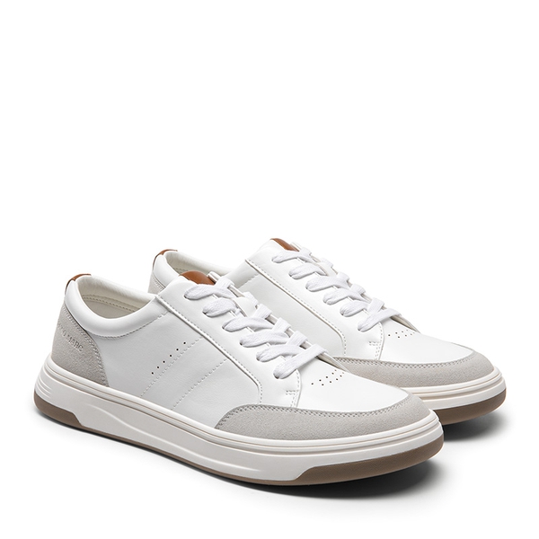 Men's Low Top Casual Fashion Sneakers - WHITE - 2