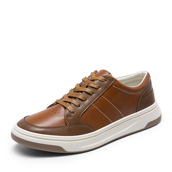 Men's Low Top Casual Fashion Sneakers - BROWN -  0
