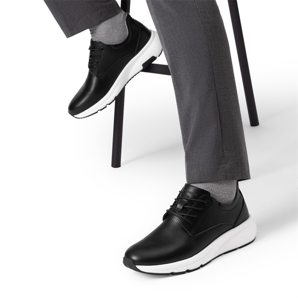 Men's Comfortable Dress Sneakers - BLACK - 5