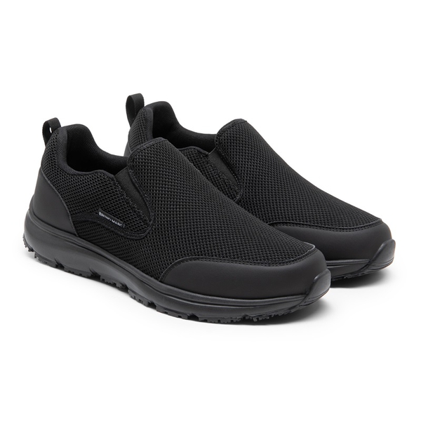 Men's Comfortable Non-Slip Work Sneakers - BLACK - 4