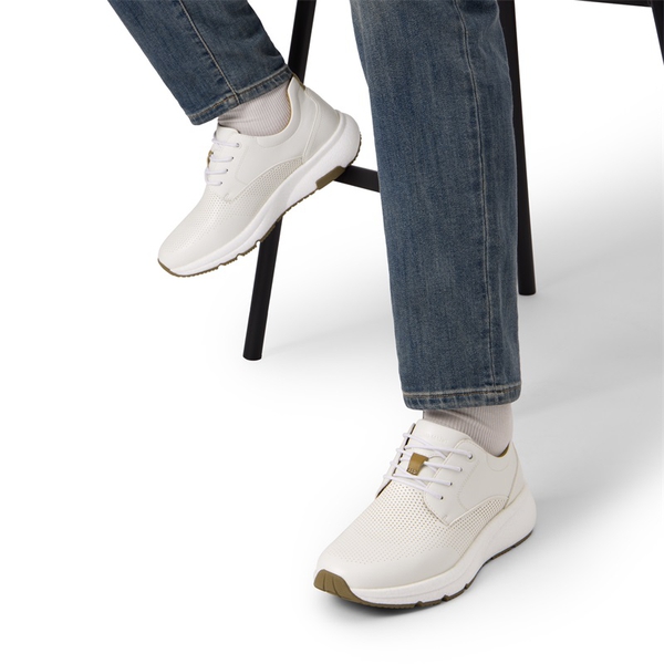 [MaxFlex ActiveMetro] Men's Comfortable Dress Sneakers - WHITE - 5