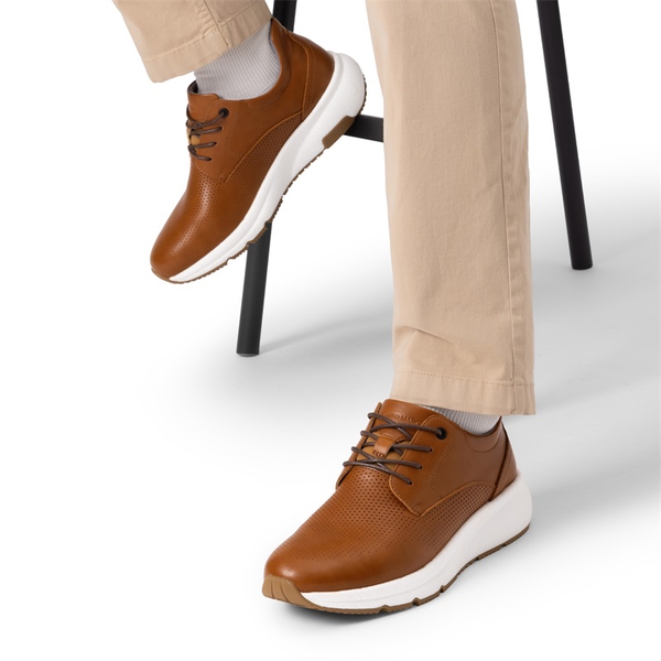[MaxFlex ActiveMetro] Men's Comfortable Dress Sneakers - BROWN - 5